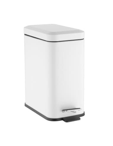 Poubelle de salle de bain slim Jantex blanche 5L