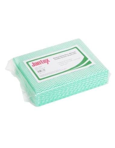 Chiffons non tissés très résistants Jantex verts (lot de 25)