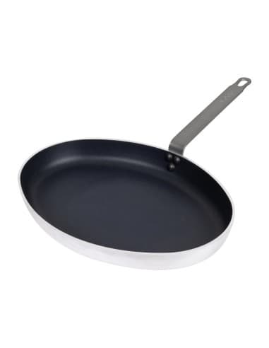 Poêle ovale en aluminium antiadhésif Vogue Teflon Platinum Plus 400mm