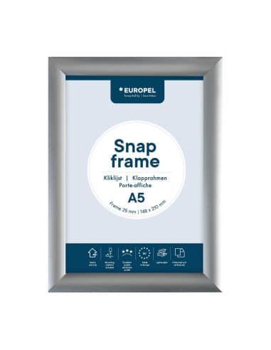 Cadre clipsable en aluminium Europel A5 25mm