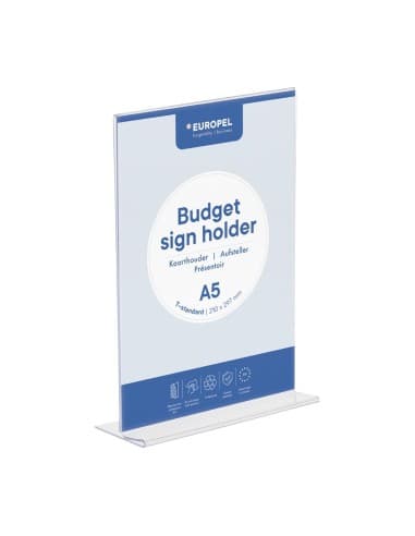 Présentoir de table Europel Budget T-standard A5 transparent