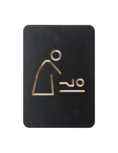 Plaque signalétique noire Europel table à langer