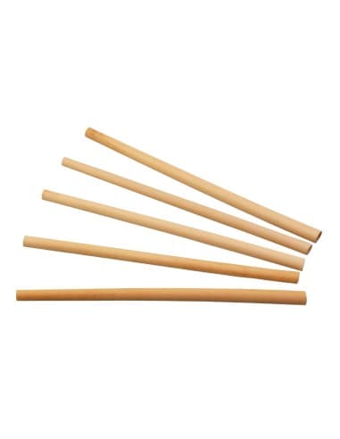 Pailles droites en roseau Sier Disposables 6-8 mm / 20 cm (lot de 50)