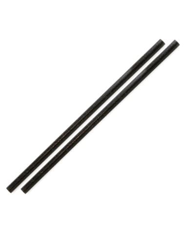 Pailles droites noires Sier Diposables Refork 8 mm / 24 cm (lot de 100)