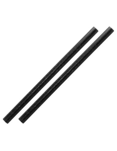 Pailles droites noires Sier Diposables Refork 8 mm / 15 cm (lot de 100)