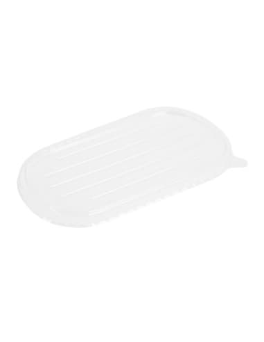 Couvercles PET pour barquettes ovales en bagasse Fiesta Recyclable