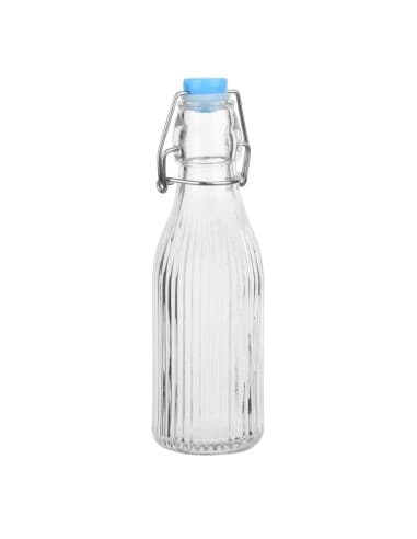 Bouteilles d'eau rainurées à bouchon mécanique Olympia 200ml (lot de 6)