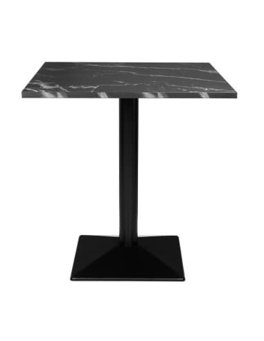 Table carrée Bolero Complete effet pierre noire 700mm