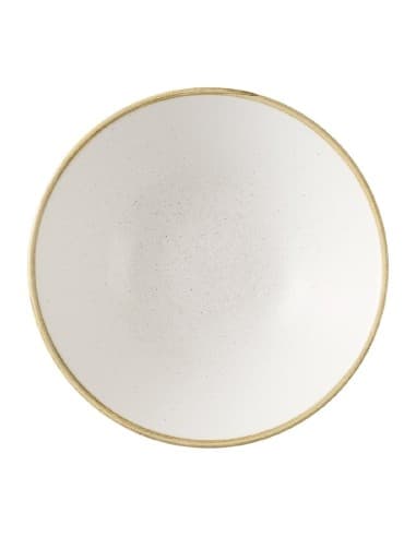 Assiettes creuses rondes Churchill Stonecast Barley White 205mm (Lot de 6)