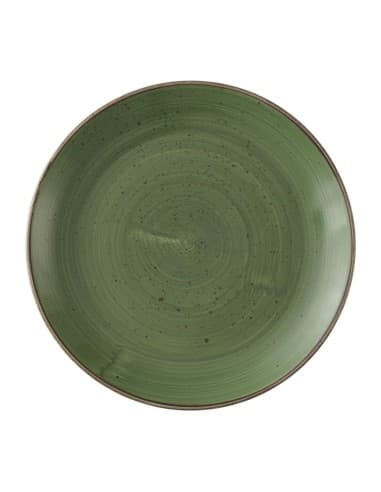 Assiettes avec rebord Churchill Stonecast Sage Green 254mm (Lot de 12)