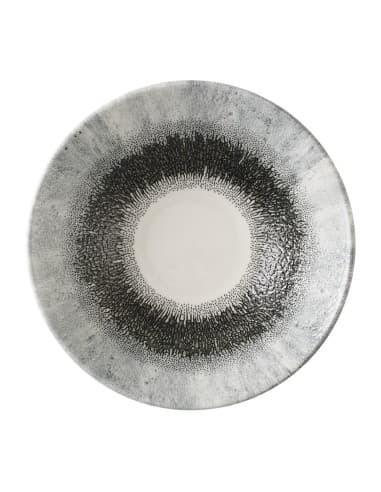 Assiettes creuses rondes Churchill Studio Prints Fusion Black 203mm (Lot de 6)