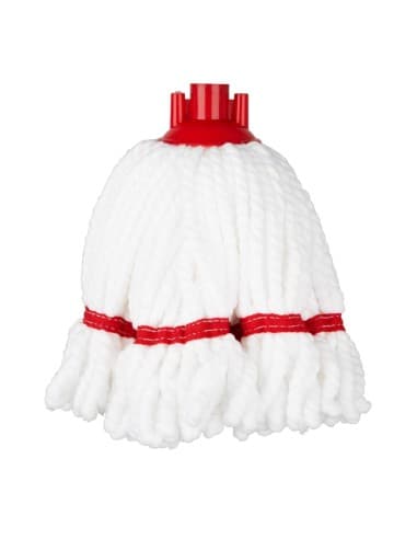 Tête serpillière en microfibre Jantex bande rouge 150g