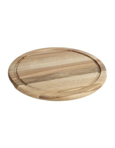 Planche ronde en bois d'acacia pour cloche de 280 mm
