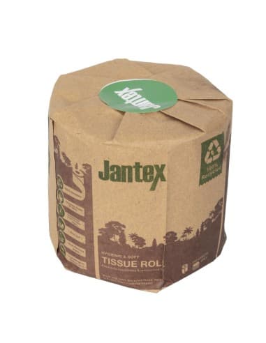 Rouleaux de papier toilette emballés Jantex Green 100 % recyclé 3 plis 260 feuilles (lot de 36)