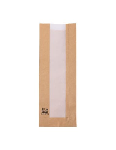 Sachets baguette avec fenĂȘtre en papier cristal Fiesta Compostable 300x100x60mm (lot de 1000)