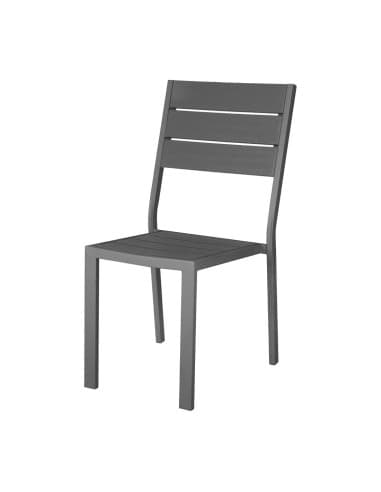 Chaises à lattes Bolero Valletta grises (lot de 4)
