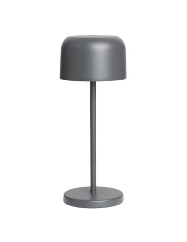 Lampe de table avec abat-jour rond Olympia Lucca grise 200mm