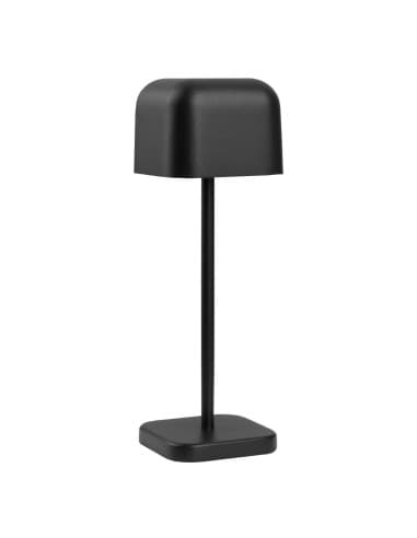 Lampe de table avec abat-jour carré Olympia Lucca noire 200mm