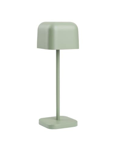 Lampe de table avec abat-jour carré Olympia Lucca verte 200mm