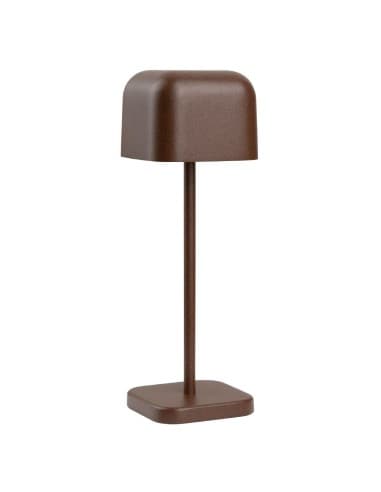 Lampe de table avec abat-jour carré Olympia Lucca marron 200mm