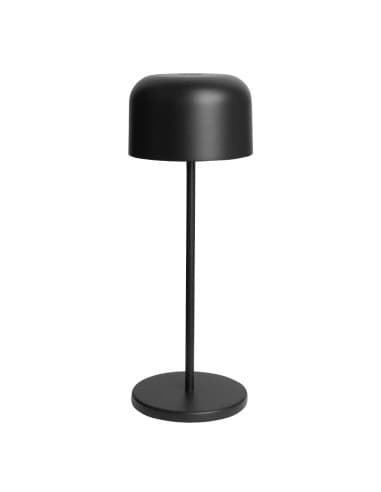 Lampe de table avec abat-jour rond Olympia Lucca noire 300mm