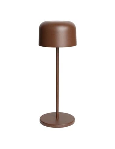 Lampe de table avec abat-jour rond Olympia Lucca marron 300mm