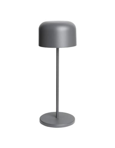 Lampe de table avec abat-jour rond Olympia Lucca grise 300mm