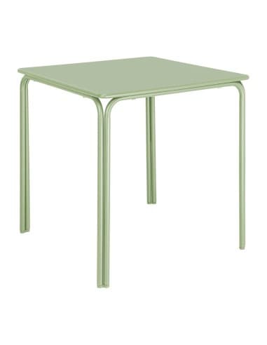 Table carrée en acier Bolero Adeline 700mm vert clair