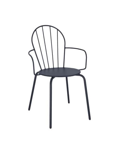 Fauteuils Bolero Adeline bleu ardoise (lot de 4)