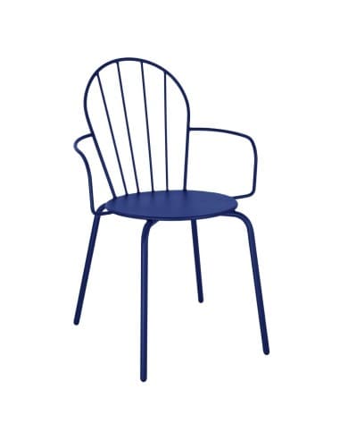 Fauteuils Bolero Adeline bleu marine (lot de 4)