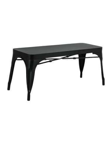 Bancs en métal noir Bolero Bistro 1000 mm (lot de 2)
