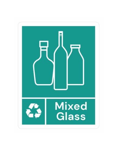 Étiquette adhésive de poubelle Jantex Slim verres