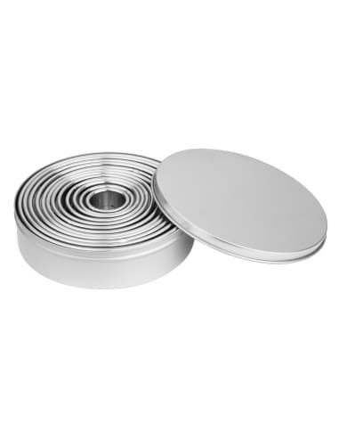 lot de 12 emporte-pièces ronds lisses en inox Vogue