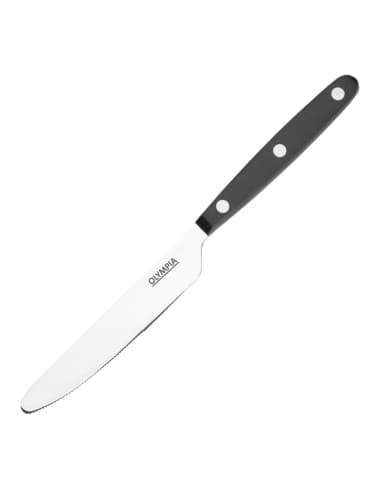 Couteaux de table avec manches noirs Olympia Taverna (Lot de 12)