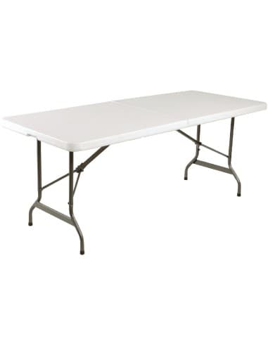 Table pliante rectangulaire Bolero blanche 1,8 m