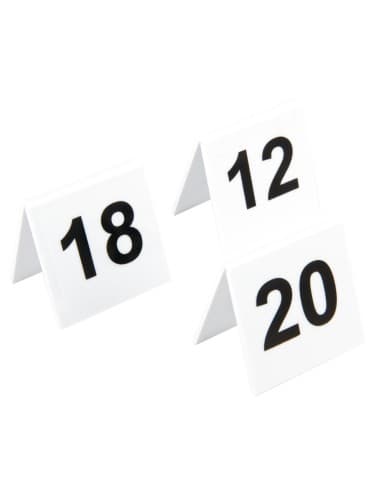 Lot de numéros de table en plastique Olympia 11-20