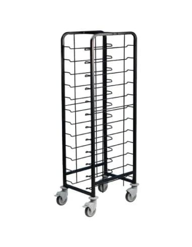 Chariot de débarrassage 12 plateaux en acier thermolaqué EAIS