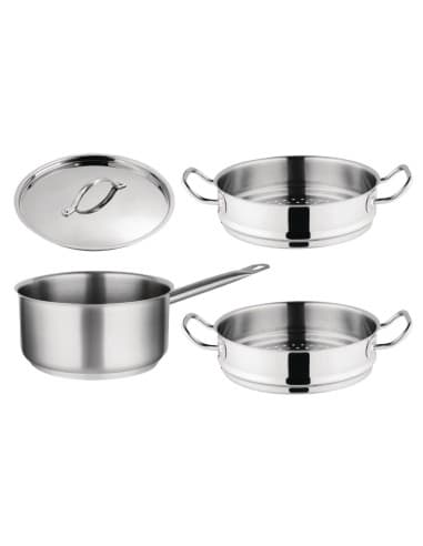 Ensemble 1 casserole et 2 paniers vapeur Vogue Cook Like A Pro