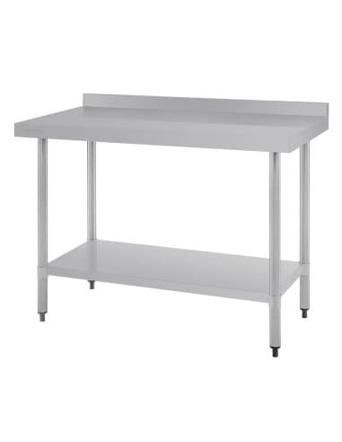 Table de préparation avec rebord en acier inoxydable Vogue 1200 x 600mm