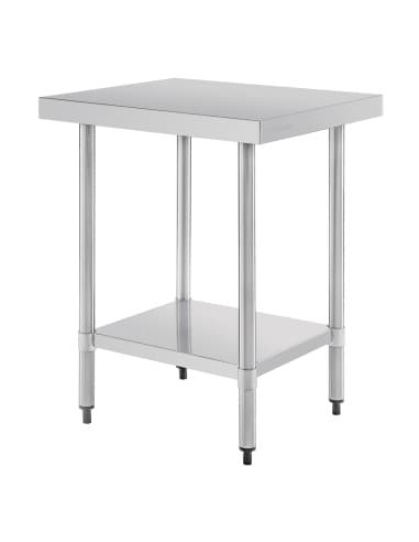 Table de préparation sans rebord en acier inoxydable Vogue 600 x 600mm