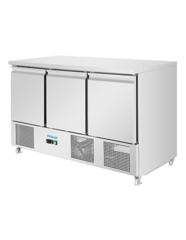 Comptoir à salade froid ventilé Polar Série U 3 portes