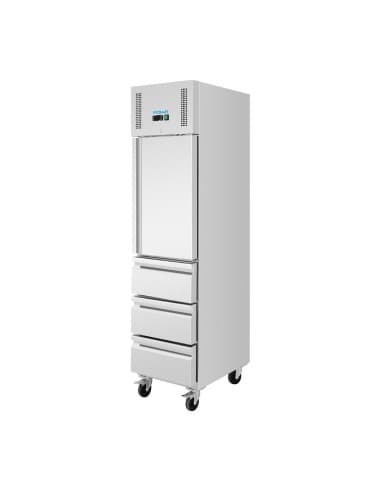 Armoire réfrigérée positive GN slimline 1 porte 3 tiroirs Polar série U 292 L