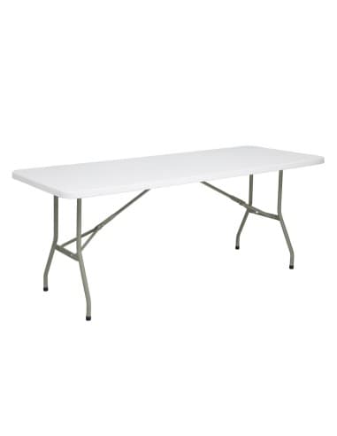 Table pliante rectangulaire Bolero blanche 1,8m