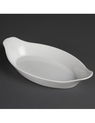 Plats ovales à oreilles Olympia Whiteware 289x166mm (lot de 6)
