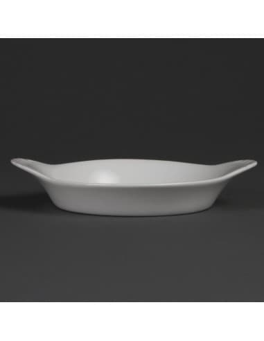 Plats ronds à oreilles Olympia Whiteware 192x151mm (lot de 6)