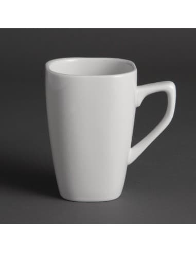 Tasses carrées arrondies Olympia Whiteware 284ml (lot de 12)