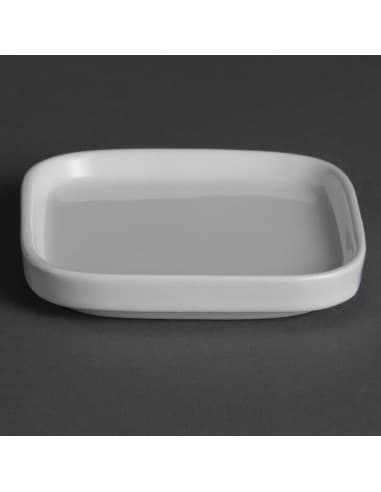 Mini plats bas Olympia Whiteware 93mm (lot de 12)