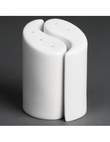 Salières et poivrières Ying Yang Olympia Whiteware 95mm (lot de 12)