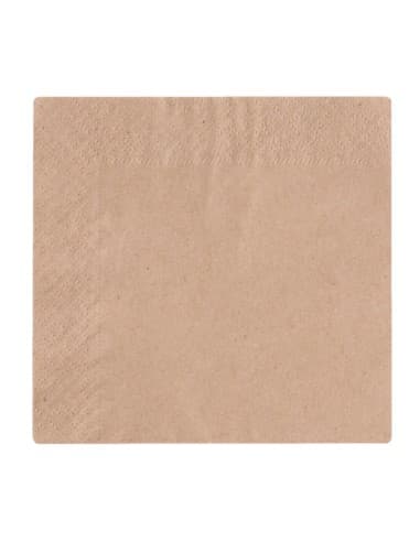 Serviettes cocktail 2 plis compostables Vegware 24cm (lot de 4000)