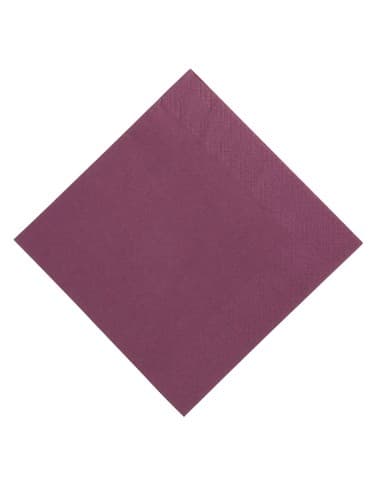 Serviettes restaurant 3 plis pliage 1/8 Duni prune 40x40cm (lot de 1000)